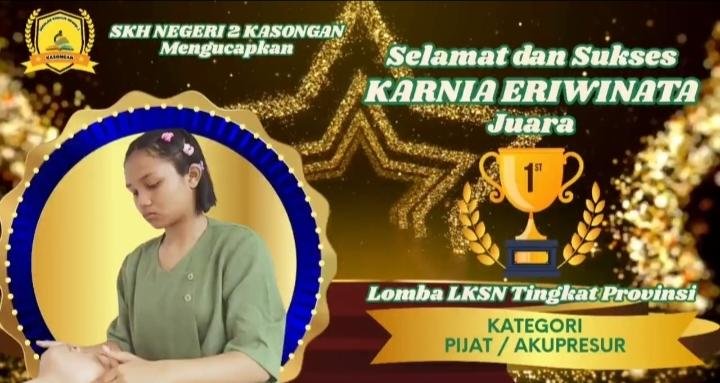 Siswa SKH Negeri 2 Kasongan Raih Juara 1 Lomba LKSN Tingkat Provinsi Kategori Pijat/Akupresur 